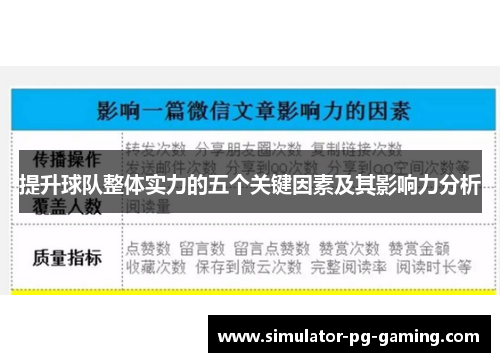 提升球队整体实力的五个关键因素及其影响力分析