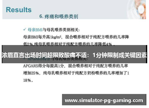 浓眉直言出场时间超限致酸痛不适：1分钟限制成关键因素